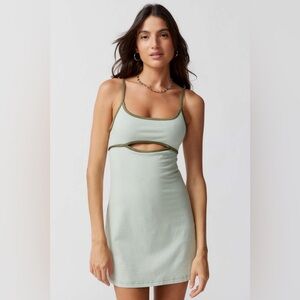 Out from under harri cutout mini dress in olive